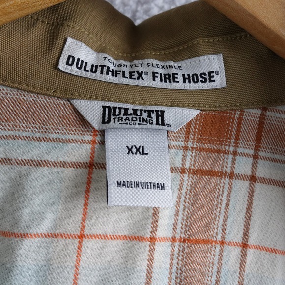 Duluth Trading Co Fire Hose Work Chore Barn Coat Jacket Flannel Lined Tan XXL - Picture 4 of 7